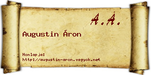 Augustin Áron névjegykártya